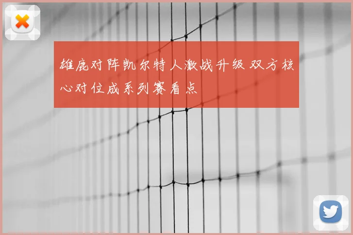 雄鹿对阵凯尔特人激战升级 双方核心对位成系列赛看点